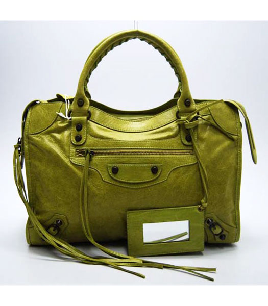 Balenciaga City Bag in Green Light